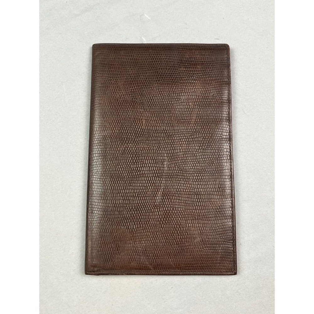 Sanger-Harris Brown Lizard Embossed Leather Breast Pocket Wallet Made in Italy